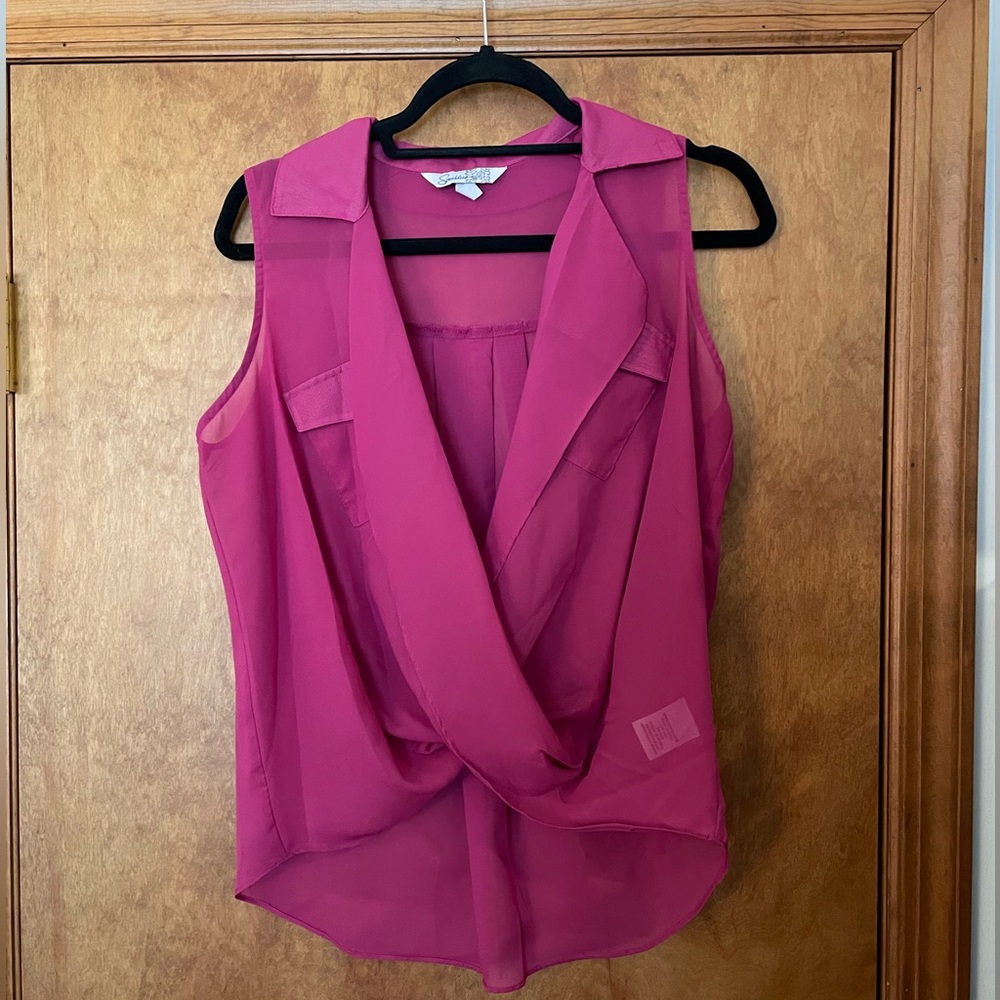 Speechless Pink Sheer Top Size XS